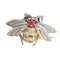 Broche Broche abeille de l'entre-deux-guerres avec diamants et rubis en or et argent 58 Facettes 26050-0263