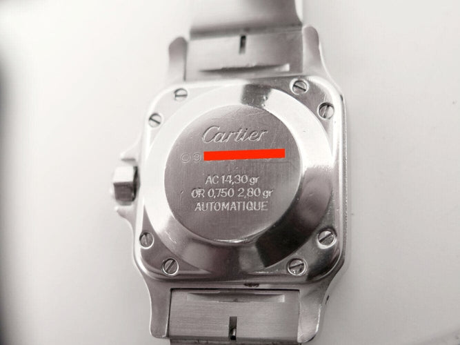 Montre Cartier Santos Galbée 1567 - Montre quartz or et acier 24 mm 58 Facettes 273199