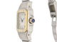 Montre Cartier Santos Galbée 1567 - Montre quartz or et acier 24 mm 58 Facettes 273199