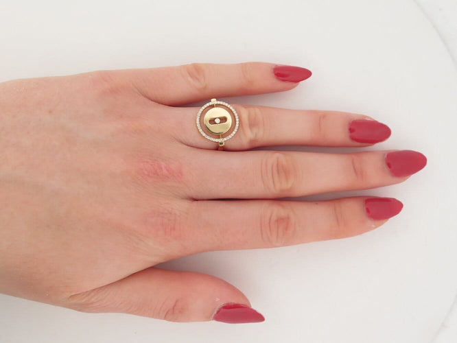 Bague 49 Messika Lucky Move PM - Bague en or jaune 18k et diamants 0,3 ct 58 Facettes 273706