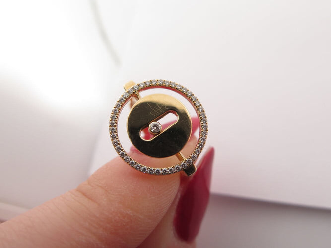 Bague 49 Messika Lucky Move PM - Bague en or jaune 18k et diamants 0,3 ct 58 Facettes 273706
