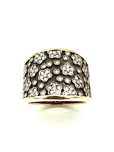 Pasquale Bruni Ricami - Bague bandeau en or rose 18K et diamants 58 Facettes BRUN BG