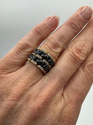 Bague 54 Chanel Ultra - Bague en or jaune 750 et diamants 58 Facettes Bague