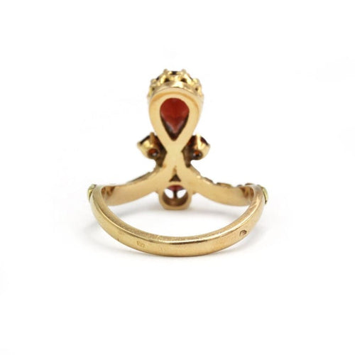 Bague 50 Bague Duchesse en or jaune et rose 750‰, grenats 58 Facettes 260091R
