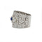 Bague 54 Bague bandeau Art déco en or blanc 750 avec diamants et saphir 58 Facettes 250369R