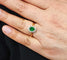 Bague 55 Bague marguerite en or jaune 18K avec émeraude et diamants 58 Facettes BAG.MARGT.E.PONT-66