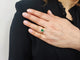 Bague 55 Bague marguerite en or jaune 18K avec émeraude et diamants 58 Facettes BAG.MARGT.E.PONT-66