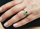 Bague 55 Bague marguerite entourage émeraude et diamants en or jaune 18K 58 Facettes BAG.MARGT.E.FIL-FA.70