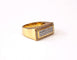 Bague 53 Bague jonc rectangulaire en or 18K et diamants 58 Facettes Bag Jonc rectgl.dt