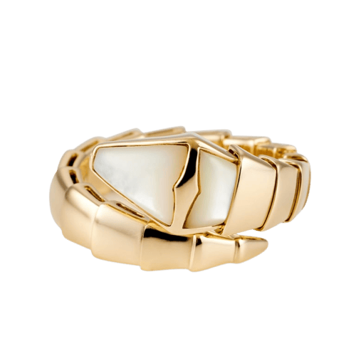 Bague 54 Bvlgari Serpenti - Bague en or jaune 18k, nacre et diamants 58 Facettes 178