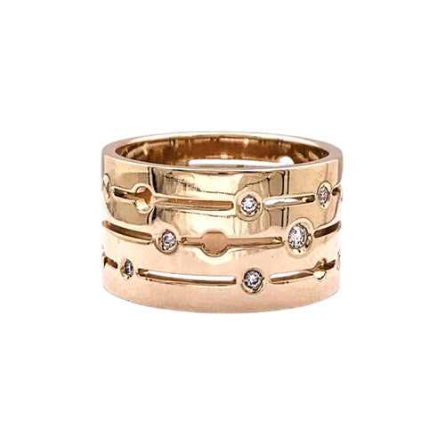 Bague 55 Bague Dinh Van, "Pulse", or rose et diamants. 58 Facettes 35365