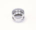 Bague 53.5 Bague bandeau ajourée en or blanc 18K et diamants 58 Facettes band.ajour.dt