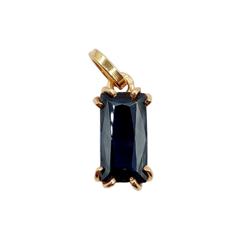 Pendentif Pendentif Art déco en or 18k et saphir synthétique 58 Facettes A06815