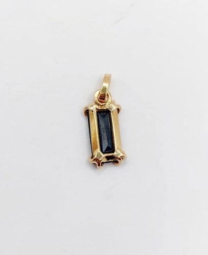 Pendentif Pendentif Art déco en or 18k et saphir synthétique 58 Facettes A06815