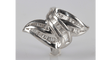 Bague 58 Bague nœud en or gris et diamants taille baguette 58 Facettes LP196