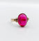Bague 48 Bague chevalière Art déco en or rose 14K au rubis synthétique 58 Facettes A06818