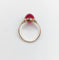 Bague 48 Bague chevalière Art déco en or rose 14K au rubis synthétique 58 Facettes A06818