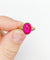 Bague 48 Bague chevalière Art déco en or rose 14K au rubis synthétique 58 Facettes A06818