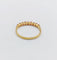 Bague 52 Demi-alliance vintage - Bague en or jaune 18k et rubis 58 Facettes A06819