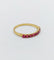 Bague 52 Demi-alliance vintage en or 18k et rubis 58 Facettes A06819