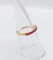 Bague 52 Demi-alliance vintage en or 18k et rubis 58 Facettes A06819