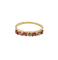 Bague 50 Demi-alliance vintage - Bague en or jaune 18k, rubis et diamants 58 Facettes A06820