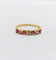 Bague 50 Demi-alliance vintage en or 18k, rubis et diamants 58 Facettes A06820