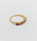 Bague 50 Demi-alliance vintage en or 18k, rubis et diamants 58 Facettes A06820