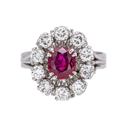 Bague 50 Bague Or blanc, Platine Rubis, Diamant 58 Facettes 5153688RV