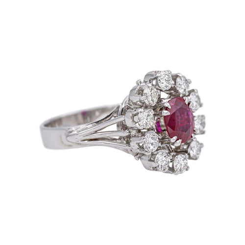 Bague 50 Bague Or blanc, Platine Rubis, Diamant 58 Facettes 5153688RV