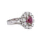 Bague 50 Bague Or blanc, Platine Rubis, Diamant 58 Facettes 5153688RV
