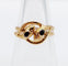 Bague 51 Bague serpent antique en or rose 18k avec verres rouges et verts 58 Facettes A06821