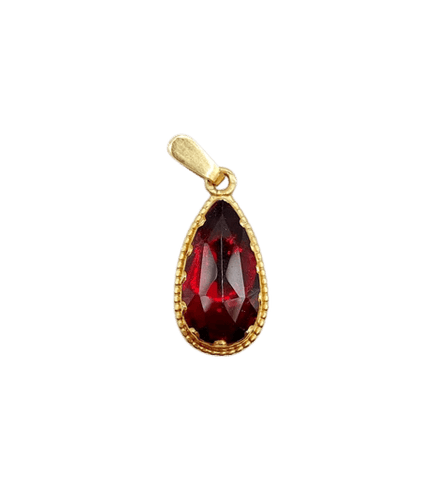 Pendentif Pendentif antique en or 18k au grenat de Perpignan (vers 1920) 58 Facettes A06829