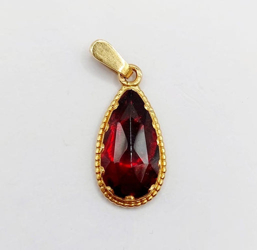 Pendentif Pendentif antique en or 18k au grenat de Perpignan (vers 1920) 58 Facettes A06829