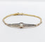 Bracelet Bracelet Art déco en or 18k et platine avec perle et diamants 58 Facettes A06831