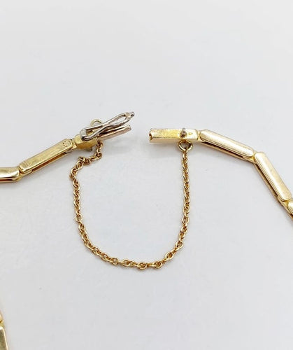 Bracelet Art déco en or 18k et platine avec perle et diamants 58 Facettes A06831