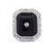 Bague 56 Bague Art déco en or blanc 18 ct avec onyx et diamants 58 Facettes AN48 (00519)
