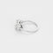 Bague 53.5 Bague solitaire - Diamant taille princesse 2,02 ct en or blanc 58 Facettes DIN0301X2