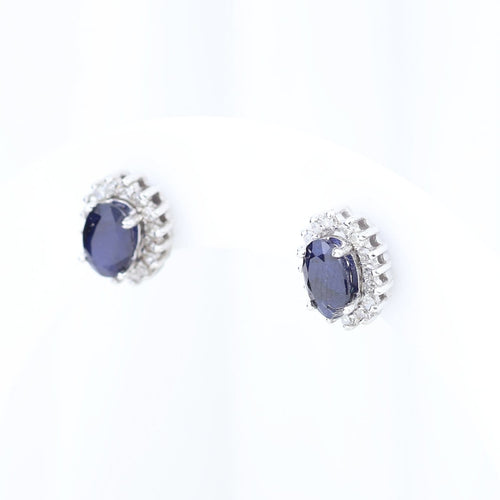 Montre Pendientes convertibles en or blanc 18K avec saphirs, diamants et perle 58 Facettes 138512