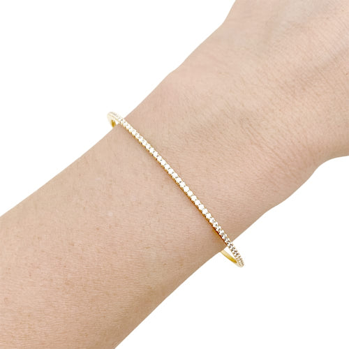 Bracelet Bracelet jonc or jaune et diamants. 58 Facettes 35450