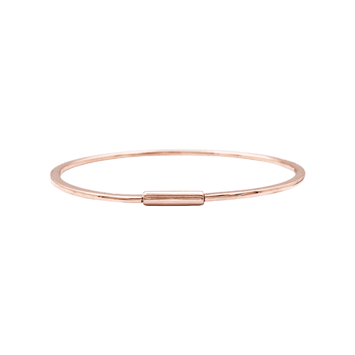 Bracelet Bracelet jonc or rose et diamants. 58 Facettes 35449