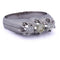Bague 60 Bague vintage trois pierres en or blanc 18 kt et diamants 58 Facettes AN244 (0579)