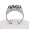 Bague 60 Bague vintage trois pierres en or blanc 18 kt et diamants 58 Facettes AN244 (0579)