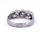 Bague 60 Bague vintage trois pierres en or blanc 18 kt et diamants 58 Facettes AN244 (0579)