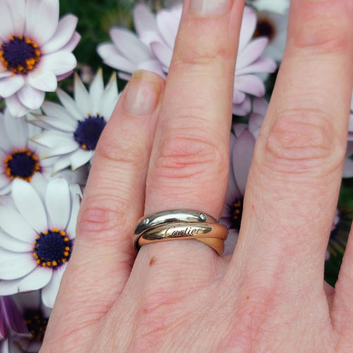 Bague 55 Cartier Trinity - Bague classique en or tricolore 18k et diamants 58 Facettes 247