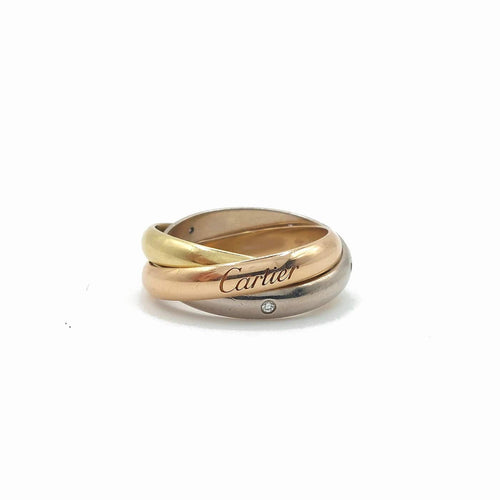 Bague 55 Cartier Trinity - Bague classique en or tricolore 18k et diamants 58 Facettes 247