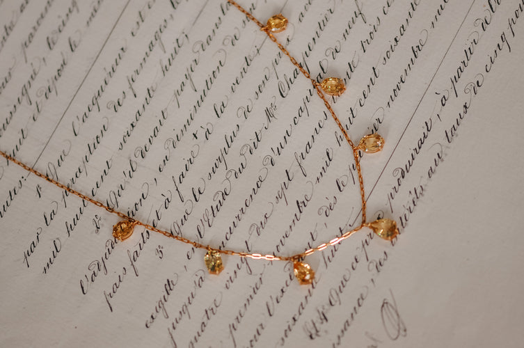 Collier Collier vintage ajustable en saphirs naturels 58 Facettes