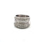 Bague en or blanc 18 ct avec diamants 58 Facettes 1157 F OC