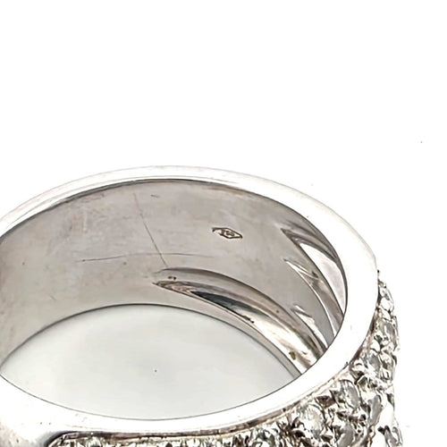 Bague en or blanc 18 ct avec diamants 58 Facettes 1157 F OC