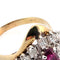Bague 61 Bague en or jaune 18 ct avec rubis et diamants 58 Facettes 532 D OC